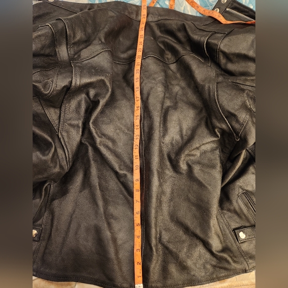 2xl black leather jacket - Picture 13 of 17